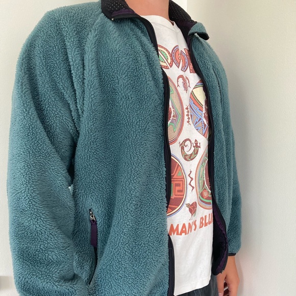 Vintage Patagonia Deep Pile Retro X 1996 green fleece jacket - Picture 3 of 8